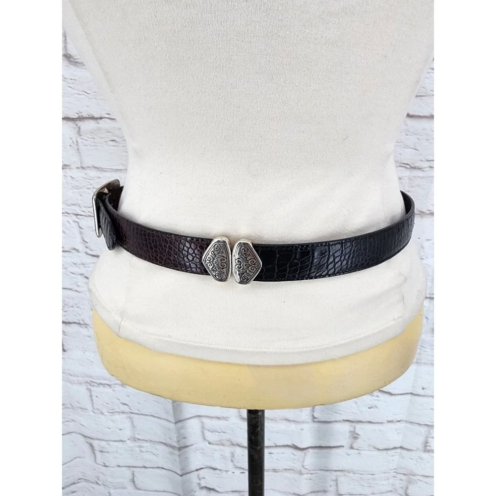 Brighton Reversible Leather Belt Black Brown Western Rodeo Cowgirl Sz Medium 30